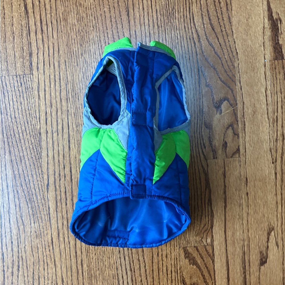 Boots & Barkley Blue & Green Dog Puffer Jacket - Picture 2 of 5